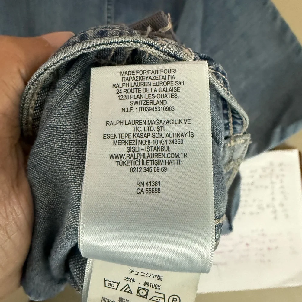 RRL double R Ralph Lauren, chambray, button-down, midi skirt. M - Picture 6 of 9